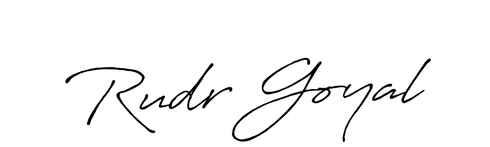 How to Draw Rudr Goyal signature style? Antro_Vectra_Bolder is a latest design signature styles for name Rudr Goyal. Rudr Goyal signature style 7 images and pictures png