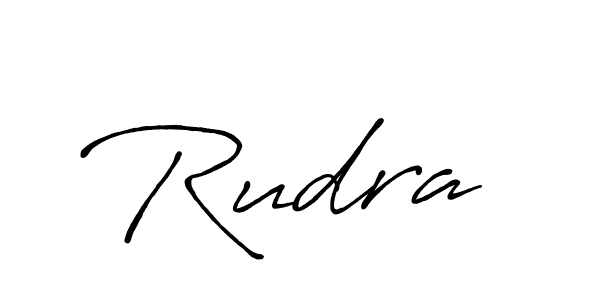 Create a beautiful signature design for name Rudra . With this signature (Antro_Vectra_Bolder) fonts, you can make a handwritten signature for free. Rudra  signature style 7 images and pictures png