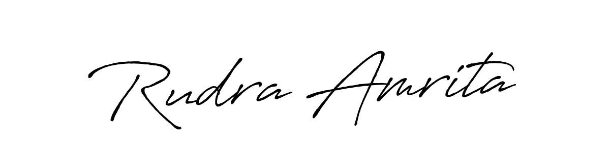 Design your own signature with our free online signature maker. With this signature software, you can create a handwritten (Antro_Vectra_Bolder) signature for name Rudra Amrita. Rudra Amrita signature style 7 images and pictures png