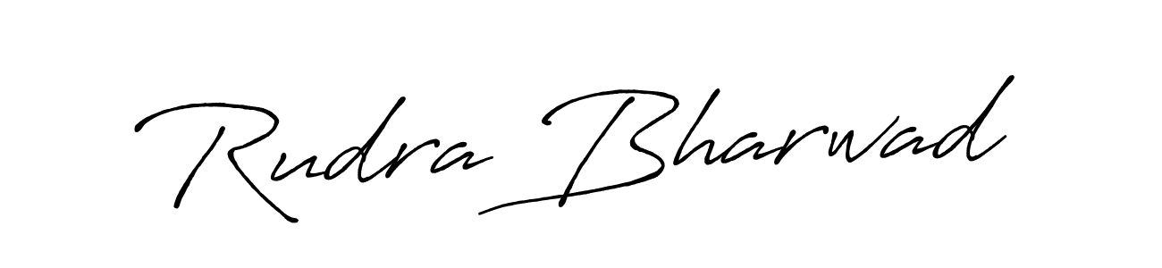 The best way (Antro_Vectra_Bolder) to make a short signature is to pick only two or three words in your name. The name Rudra Bharwad include a total of six letters. For converting this name. Rudra Bharwad signature style 7 images and pictures png