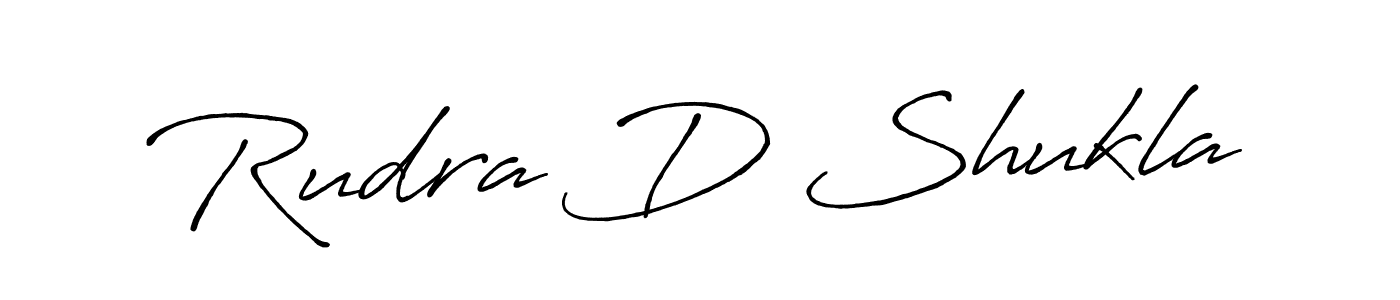 Create a beautiful signature design for name Rudra D Shukla. With this signature (Antro_Vectra_Bolder) fonts, you can make a handwritten signature for free. Rudra D Shukla signature style 7 images and pictures png