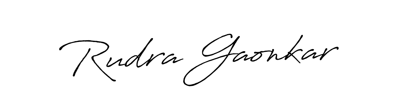 Design your own signature with our free online signature maker. With this signature software, you can create a handwritten (Antro_Vectra_Bolder) signature for name Rudra Gaonkar. Rudra Gaonkar signature style 7 images and pictures png