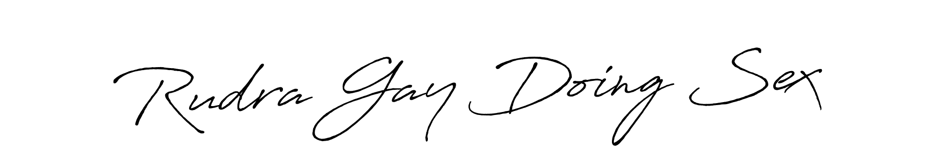 Make a beautiful signature design for name Rudra Gay Doing Sex. With this signature (Antro_Vectra_Bolder) style, you can create a handwritten signature for free. Rudra Gay Doing Sex signature style 7 images and pictures png