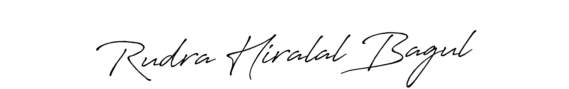 Antro_Vectra_Bolder is a professional signature style that is perfect for those who want to add a touch of class to their signature. It is also a great choice for those who want to make their signature more unique. Get Rudra Hiralal Bagul name to fancy signature for free. Rudra Hiralal Bagul signature style 7 images and pictures png