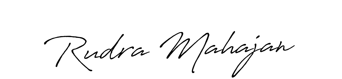 Also we have Rudra Mahajan name is the best signature style. Create professional handwritten signature collection using Antro_Vectra_Bolder autograph style. Rudra Mahajan signature style 7 images and pictures png