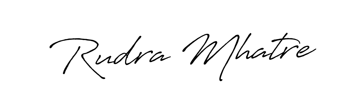 How to make Rudra Mhatre signature? Antro_Vectra_Bolder is a professional autograph style. Create handwritten signature for Rudra Mhatre name. Rudra Mhatre signature style 7 images and pictures png
