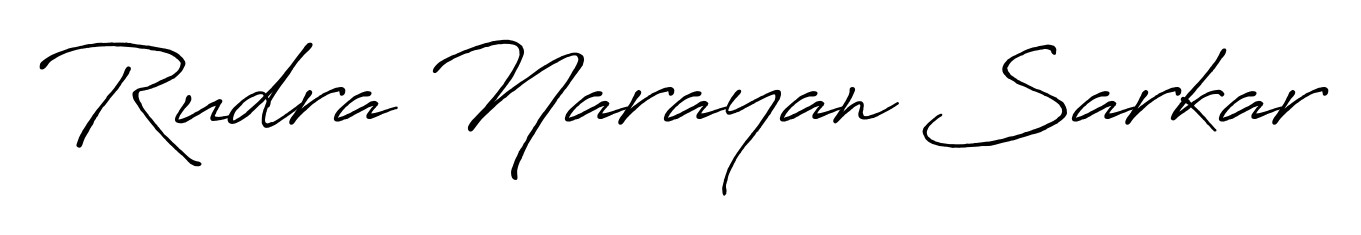 Discover how Rudra Narayan Sarkar looks in an executive cursive font (Antro_Vectra_Bolder). Perfect for legal documents, invoices, and certificates. Rudra Narayan Sarkar signature style 7 images and pictures png