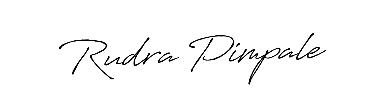 Create a beautiful signature design for name Rudra Pimpale. With this signature (Antro_Vectra_Bolder) fonts, you can make a handwritten signature for free. Rudra Pimpale signature style 7 images and pictures png