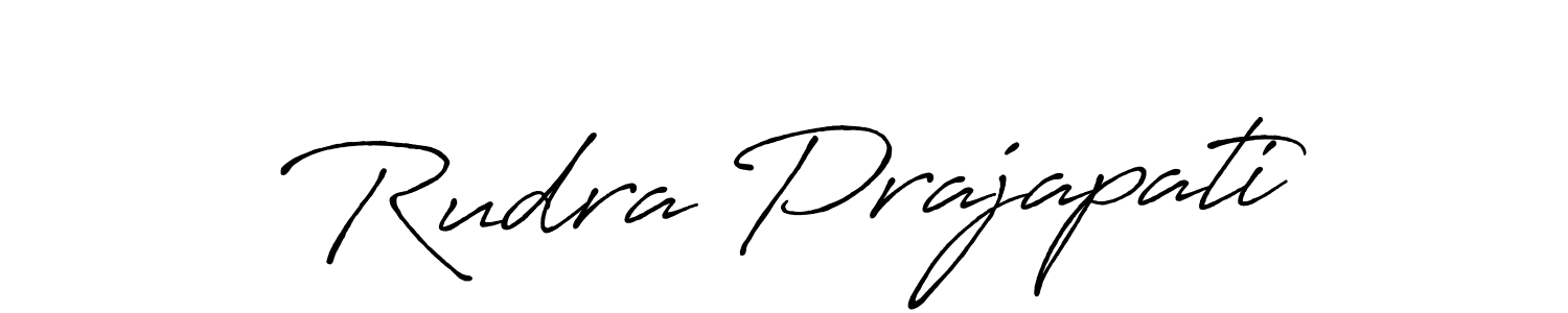 Use a signature maker to create a handwritten signature online. With this signature software, you can design (Antro_Vectra_Bolder) your own signature for name Rudra Prajapati. Rudra Prajapati signature style 7 images and pictures png