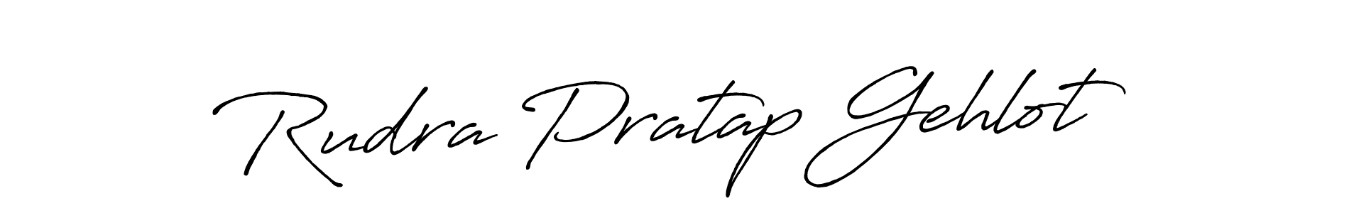 How to make Rudra Pratap Gehlot name signature. Use Antro_Vectra_Bolder style for creating short signs online. This is the latest handwritten sign. Rudra Pratap Gehlot signature style 7 images and pictures png