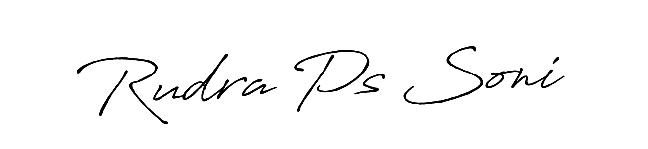 How to make Rudra Ps Soni signature? Antro_Vectra_Bolder is a professional autograph style. Create handwritten signature for Rudra Ps Soni name. Rudra Ps Soni signature style 7 images and pictures png