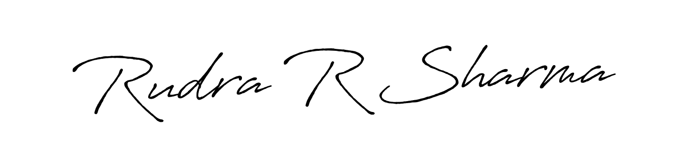 Antro_Vectra_Bolder is a professional signature style that is perfect for those who want to add a touch of class to their signature. It is also a great choice for those who want to make their signature more unique. Get Rudra R Sharma name to fancy signature for free. Rudra R Sharma signature style 7 images and pictures png