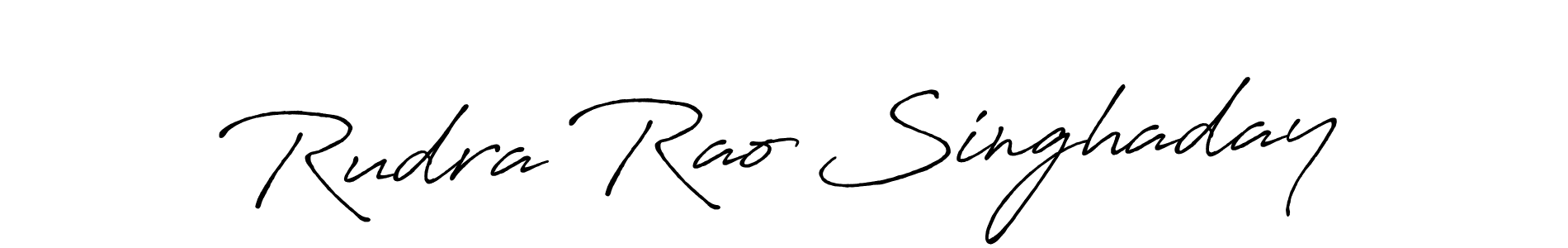 Rudra Rao Singhaday stylish signature style. Best Handwritten Sign (Antro_Vectra_Bolder) for my name. Handwritten Signature Collection Ideas for my name Rudra Rao Singhaday. Rudra Rao Singhaday signature style 7 images and pictures png