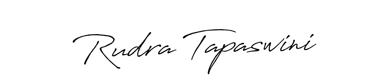 How to make Rudra Tapaswini name signature. Use Antro_Vectra_Bolder style for creating short signs online. This is the latest handwritten sign. Rudra Tapaswini signature style 7 images and pictures png