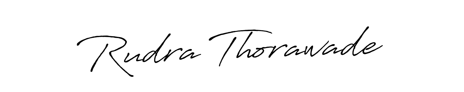 Make a beautiful signature design for name Rudra Thorawade. With this signature (Antro_Vectra_Bolder) style, you can create a handwritten signature for free. Rudra Thorawade signature style 7 images and pictures png