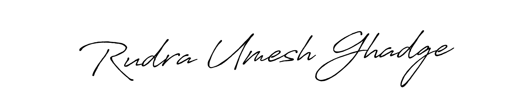 Antro_Vectra_Bolder is a professional signature style that is perfect for those who want to add a touch of class to their signature. It is also a great choice for those who want to make their signature more unique. Get Rudra Umesh Ghadge name to fancy signature for free. Rudra Umesh Ghadge signature style 7 images and pictures png