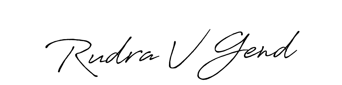 It looks lik you need a new signature style for name Rudra V Gend. Design unique handwritten (Antro_Vectra_Bolder) signature with our free signature maker in just a few clicks. Rudra V Gend signature style 7 images and pictures png