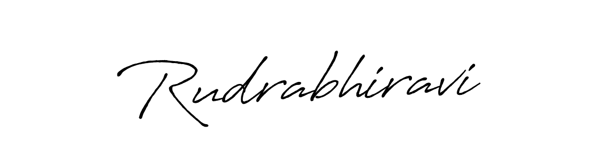 Create a beautiful signature design for name Rudrabhiravi. With this signature (Antro_Vectra_Bolder) fonts, you can make a handwritten signature for free. Rudrabhiravi signature style 7 images and pictures png