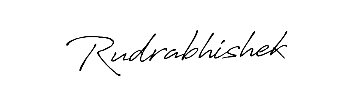 Also we have Rudrabhishek name is the best signature style. Create professional handwritten signature collection using Antro_Vectra_Bolder autograph style. Rudrabhishek signature style 7 images and pictures png