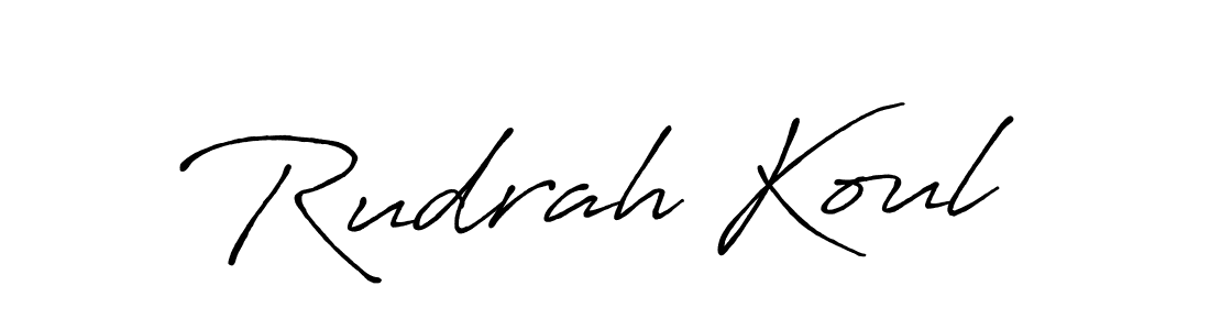 Rudrah Koul stylish signature style. Best Handwritten Sign (Antro_Vectra_Bolder) for my name. Handwritten Signature Collection Ideas for my name Rudrah Koul. Rudrah Koul signature style 7 images and pictures png