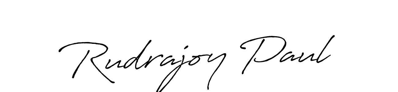 Create a beautiful signature design for name Rudrajoy Paul. With this signature (Antro_Vectra_Bolder) fonts, you can make a handwritten signature for free. Rudrajoy Paul signature style 7 images and pictures png