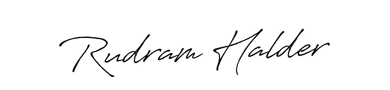 Rudram Halder stylish signature style. Best Handwritten Sign (Antro_Vectra_Bolder) for my name. Handwritten Signature Collection Ideas for my name Rudram Halder. Rudram Halder signature style 7 images and pictures png