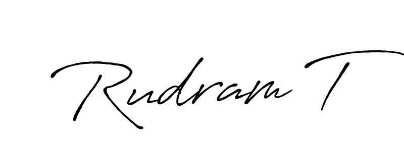 Antro_Vectra_Bolder is a professional signature style that is perfect for those who want to add a touch of class to their signature. It is also a great choice for those who want to make their signature more unique. Get Rudram T name to fancy signature for free. Rudram T signature style 7 images and pictures png