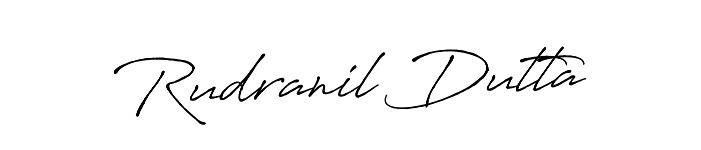 Make a beautiful signature design for name Rudranil Dutta. With this signature (Antro_Vectra_Bolder) style, you can create a handwritten signature for free. Rudranil Dutta signature style 7 images and pictures png