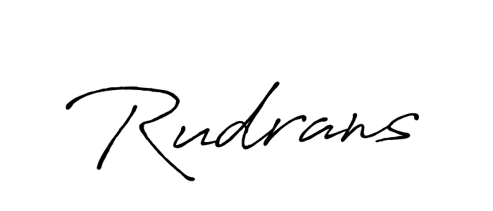 Make a beautiful signature design for name Rudrans. With this signature (Antro_Vectra_Bolder) style, you can create a handwritten signature for free. Rudrans signature style 7 images and pictures png