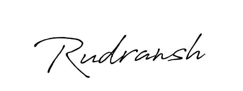 Rudransh stylish signature style. Best Handwritten Sign (Antro_Vectra_Bolder) for my name. Handwritten Signature Collection Ideas for my name Rudransh. Rudransh signature style 7 images and pictures png