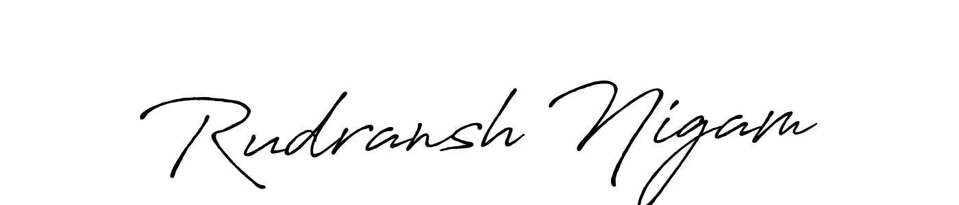 Here are the top 10 professional signature styles for the name Rudransh Nigam. These are the best autograph styles you can use for your name. Rudransh Nigam signature style 7 images and pictures png
