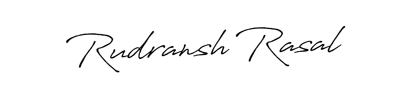 Also we have Rudransh Rasal name is the best signature style. Create professional handwritten signature collection using Antro_Vectra_Bolder autograph style. Rudransh Rasal signature style 7 images and pictures png