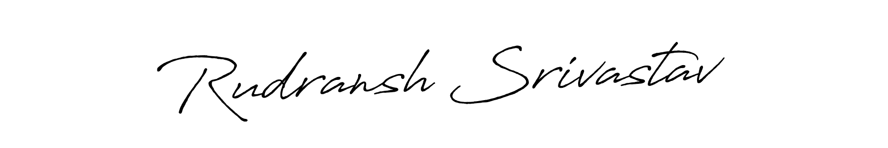 How to make Rudransh Srivastav signature? Antro_Vectra_Bolder is a professional autograph style. Create handwritten signature for Rudransh Srivastav name. Rudransh Srivastav signature style 7 images and pictures png