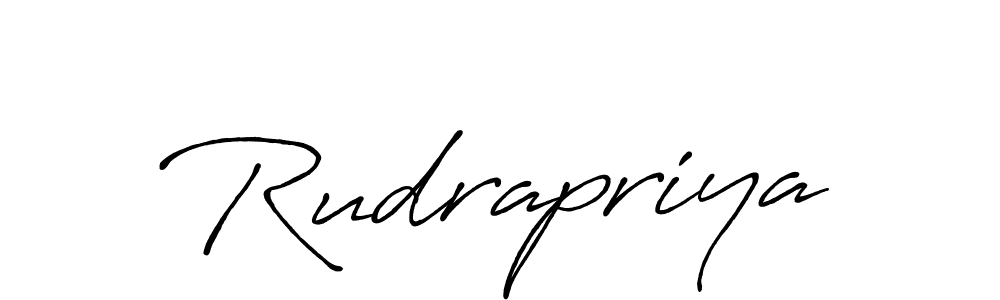 How to make Rudrapriya signature? Antro_Vectra_Bolder is a professional autograph style. Create handwritten signature for Rudrapriya name. Rudrapriya signature style 7 images and pictures png
