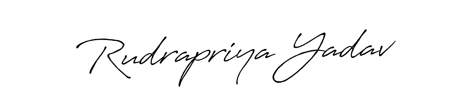 Make a beautiful signature design for name Rudrapriya Yadav. With this signature (Antro_Vectra_Bolder) style, you can create a handwritten signature for free. Rudrapriya Yadav signature style 7 images and pictures png