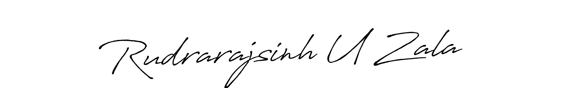 Also You can easily find your signature by using the search form. We will create Rudrarajsinh U Zala name handwritten signature images for you free of cost using Antro_Vectra_Bolder sign style. Rudrarajsinh U Zala signature style 7 images and pictures png