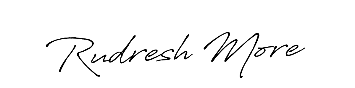 This is the best signature style for the Rudresh More name. Also you like these signature font (Antro_Vectra_Bolder). Mix name signature. Rudresh More signature style 7 images and pictures png