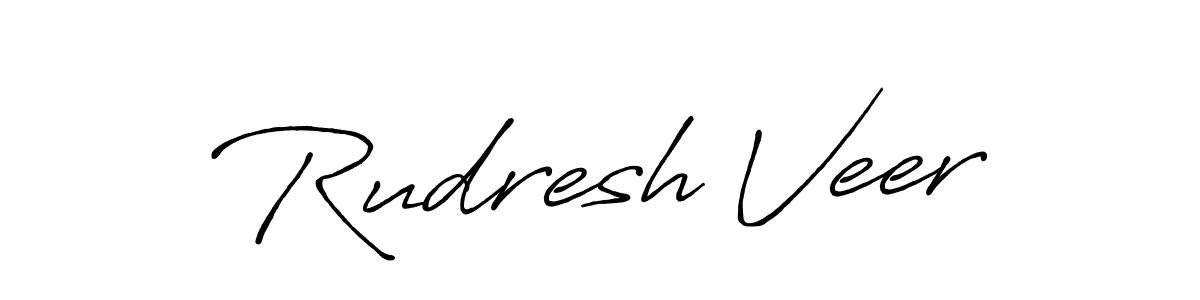 Design your own signature with our free online signature maker. With this signature software, you can create a handwritten (Antro_Vectra_Bolder) signature for name Rudresh Veer. Rudresh Veer signature style 7 images and pictures png
