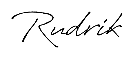 Looking for an artistic signature for Rudrik? The Antro_Vectra_Bolder calligraphy style gives a sophisticated flow suitable for business cards and emails. Rudrik signature style 7 images and pictures png