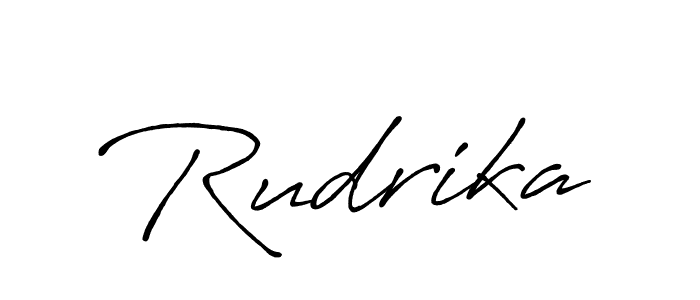 Rudrika stylish signature style. Best Handwritten Sign (Antro_Vectra_Bolder) for my name. Handwritten Signature Collection Ideas for my name Rudrika. Rudrika signature style 7 images and pictures png