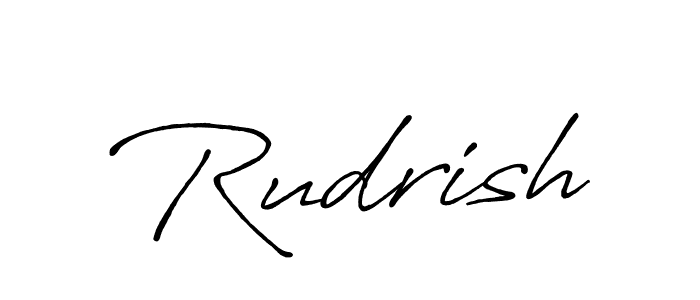Also we have Rudrish name is the best signature style. Create professional handwritten signature collection using Antro_Vectra_Bolder autograph style. Rudrish signature style 7 images and pictures png