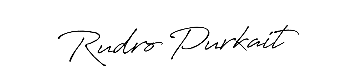 Use a signature maker to create a handwritten signature online. With this signature software, you can design (Antro_Vectra_Bolder) your own signature for name Rudro Purkait. Rudro Purkait signature style 7 images and pictures png