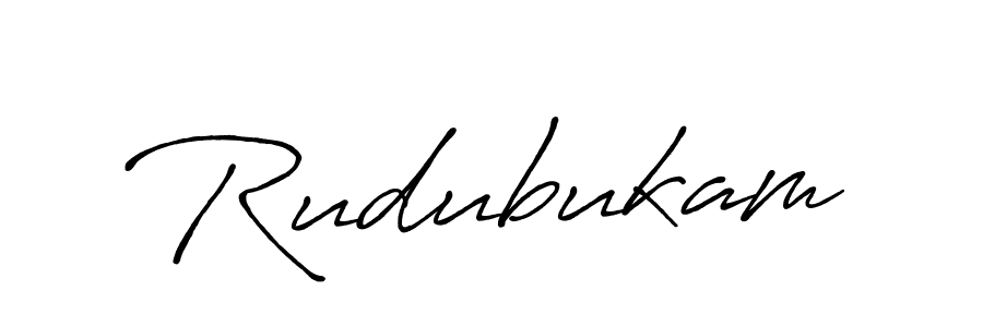 Use a signature maker to create a handwritten signature online. With this signature software, you can design (Antro_Vectra_Bolder) your own signature for name Rudubukam. Rudubukam signature style 7 images and pictures png