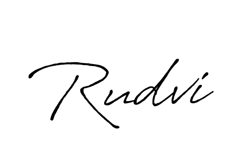 Create a beautiful signature design for name Rudvi. With this signature (Antro_Vectra_Bolder) fonts, you can make a handwritten signature for free. Rudvi signature style 7 images and pictures png