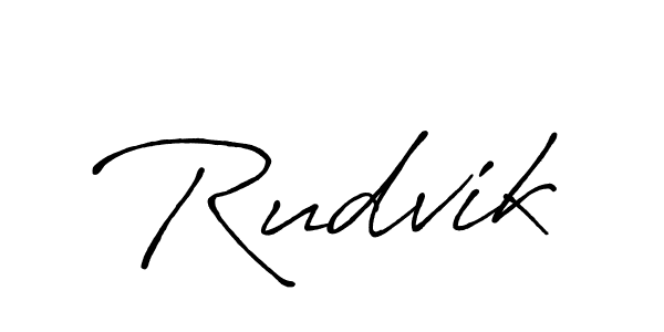 Create a beautiful signature design for name Rudvik. With this signature (Antro_Vectra_Bolder) fonts, you can make a handwritten signature for free. Rudvik signature style 7 images and pictures png