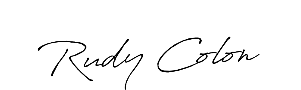if you are searching for the best signature style for your name Rudy Colon. so please give up your signature search. here we have designed multiple signature styles  using Antro_Vectra_Bolder. Rudy Colon signature style 7 images and pictures png