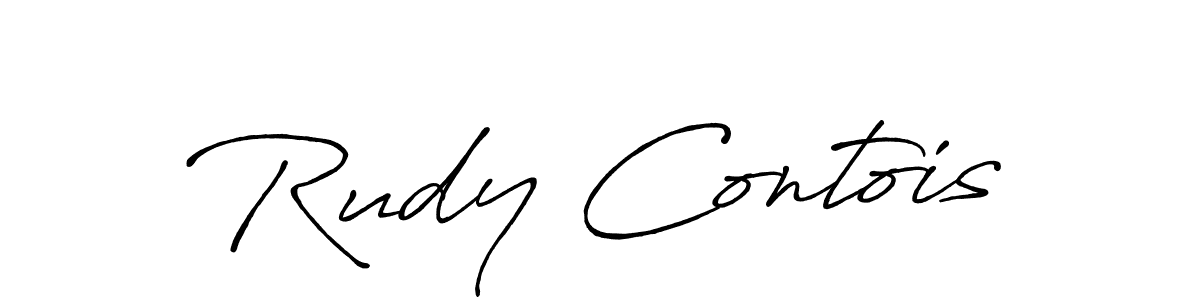 You should practise on your own different ways (Antro_Vectra_Bolder) to write your name (Rudy Contois) in signature. don't let someone else do it for you. Rudy Contois signature style 7 images and pictures png