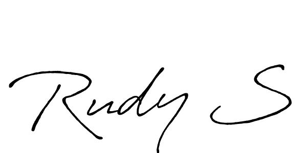 This is the best signature style for the Rudy S name. Also you like these signature font (Antro_Vectra_Bolder). Mix name signature. Rudy S signature style 7 images and pictures png