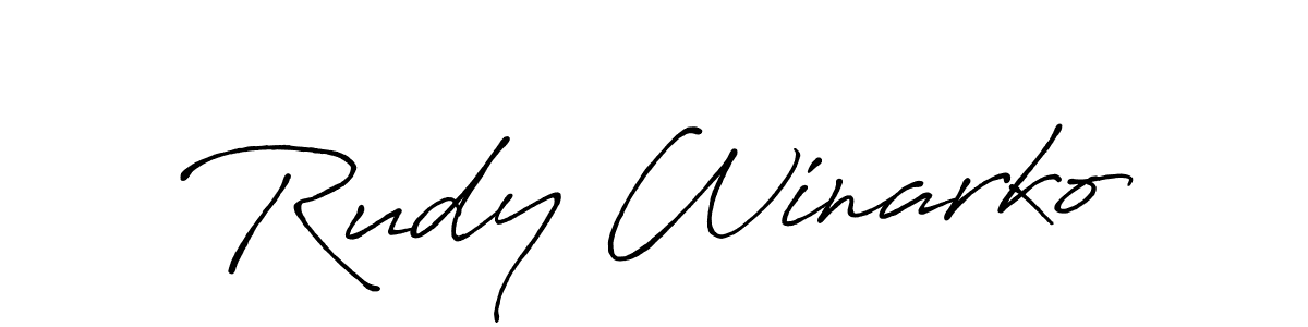 Also we have Rudy Winarko name is the best signature style. Create professional handwritten signature collection using Antro_Vectra_Bolder autograph style. Rudy Winarko signature style 7 images and pictures png
