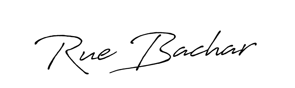 Similarly Antro_Vectra_Bolder is the best handwritten signature design. Signature creator online .You can use it as an online autograph creator for name Rue Bachar. Rue Bachar signature style 7 images and pictures png
